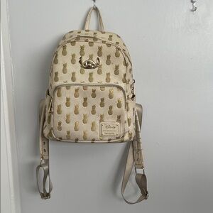 Disney Beige and Gold Pineapple Backpack